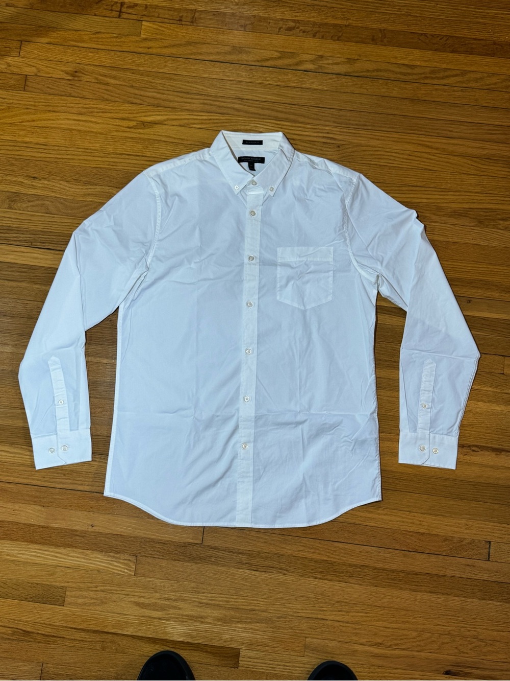 Banana Republic Slim Fit Flex Large Tall LT White Dress Shirt